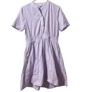 Lilac and White Plaid Gingham Dress